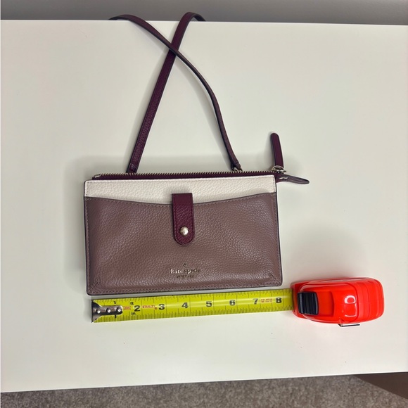 Kate Spade Jackson Multicolor Crossbody Bag Wallet on Chain Taupe Cream Handbag - Picture 11 of 13